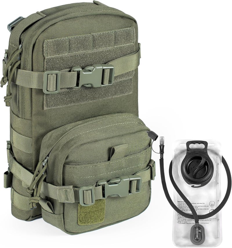 CLTAC Tactical Small MOLLE Hydration Pack Outdoor Water Bladder Carrier Pack for Vest Backpack - Image 1